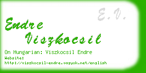 endre viszkocsil business card